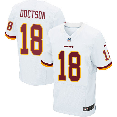 Men's Elite Josh Doctson Nike Jersey White Road - #18 NFL Washington Redskins